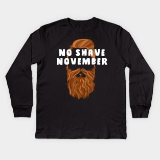 No Shave November | Let Those Glorious Locks Flow Kids Long Sleeve T-Shirt